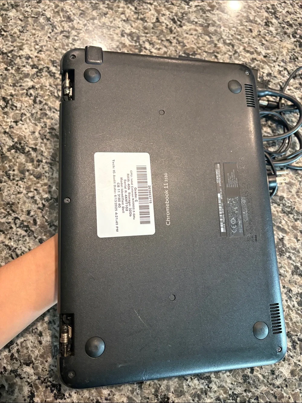 Dell Black Chromebook Laptop with Charger